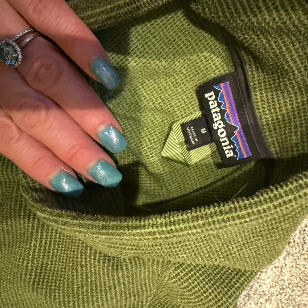 Patagonia Men’s Olive Textured Micro D Full Zip - Picture 2 of 2